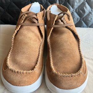 New Clarks Men's 11.5 Suede Dark Tan Driftway Low Chukka Boot